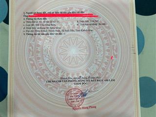 Bán gấp lô đất suối dầu cam lâm khán hòa