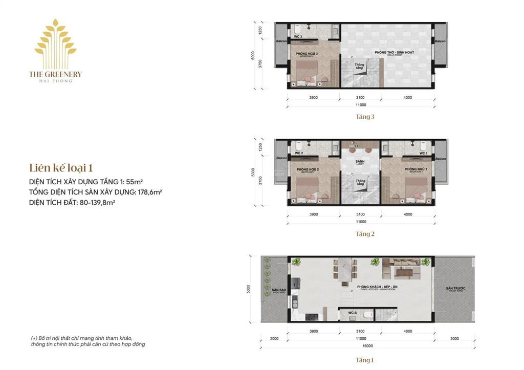Bán lk sông 80m2 kđt the greenery giá 5.9 tỷ bao thuế phí