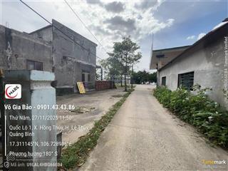 Chính chủ cần bán gấp đất sẵn nhà cấp 4 mặt tiền ql1a xã hồng thủy, huyện lệ thủy