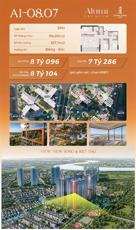 Căn 3pn góc giá tốt alumi  alluvia city  ck thêm 2% + 25tr  htls 0% 24th  hiếm có vip
