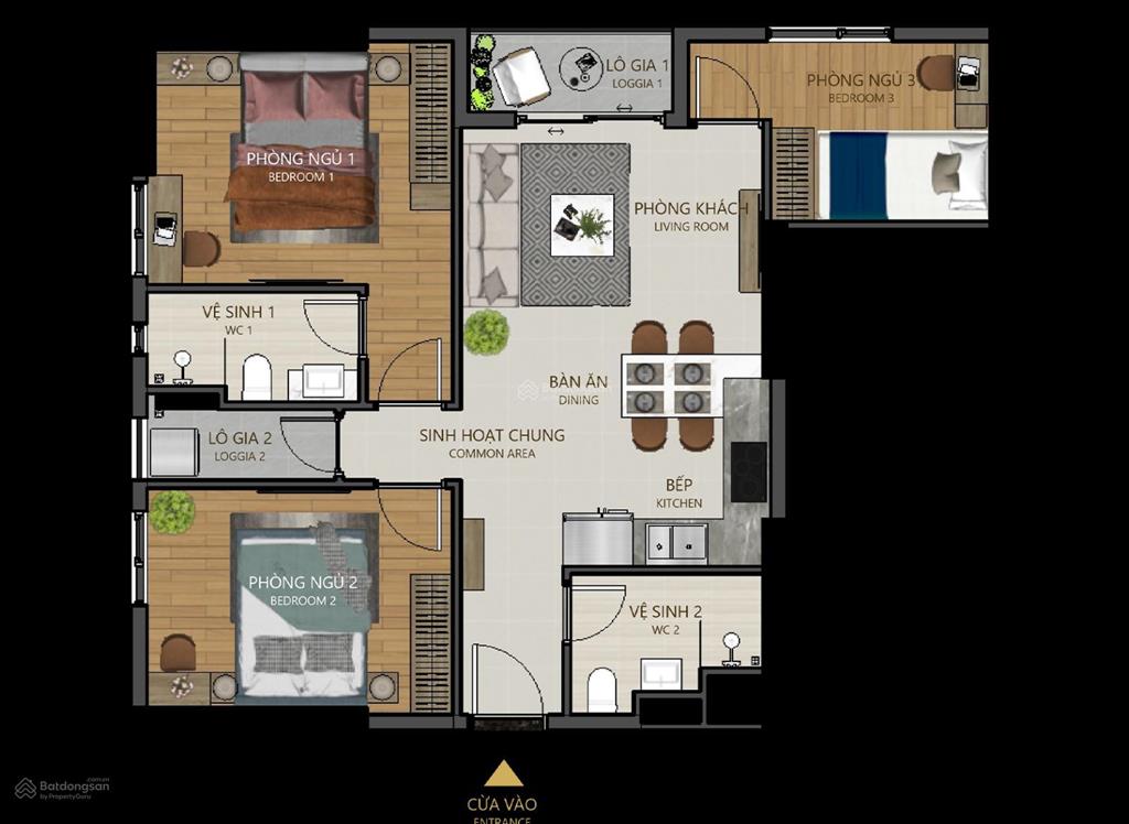 Căn góc 3pn dt 75m2 hướng đn gió mát maison grand phú mỹ. giá chỉ 3 tỷ.  0777 066 ***