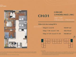 Bán gấp căn góc đẹp 3pn 102m2 tầng cao hàng hiếm vt centre point. giá chỉ 5,5 tỷ.  0777 066 ***