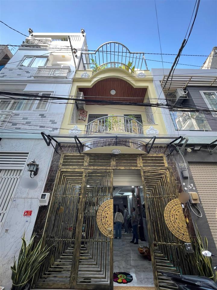 Kế vincom  xe hơi ngủ nhà! bán nhà hxh thông nguyễn xí  nơ trang long (4x12m)  3 tầng đẹp ở ngay