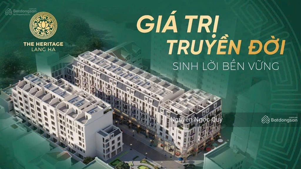Duy nhất 1 lô vip ngoại giao giá đầu tư, trung tâm ba đình  the heritage 29 láng hạ