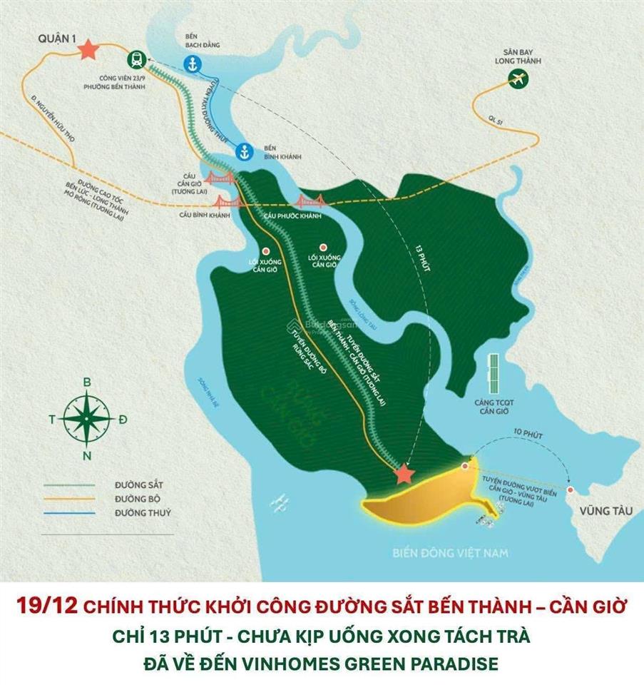 Căn hộ vinhomes cần giờ, dự kiến 2,7 tỷ, diện tích từ 45,6m², cần giờ, tp. hcm