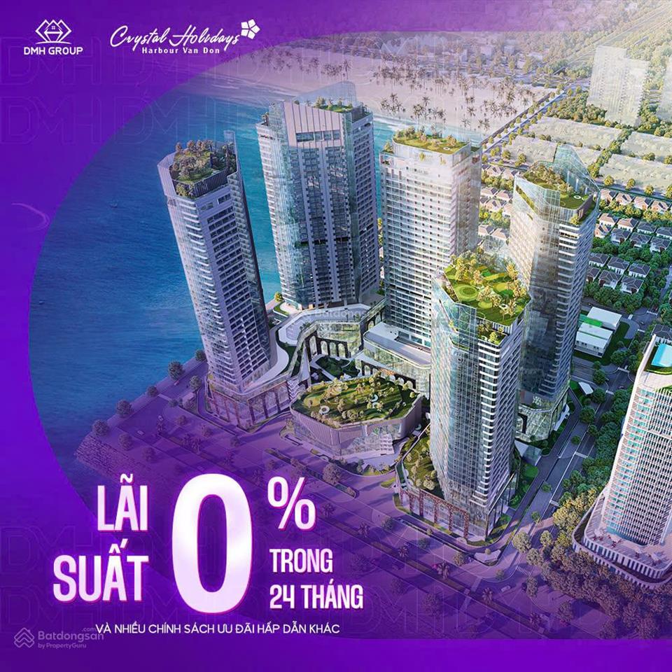 Bán condotel 1pn, 30m2, giá ưu đãi tại crystal holidays harbour vân đồn, quảng ninh