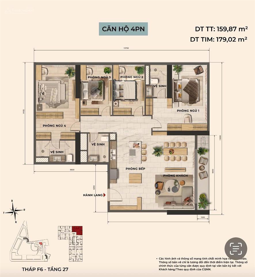 Bán gấp khách gửi căn 4 ngủ sun feliza suites, view thành phố, giá chỉ 129tr/m2 có thương lượng