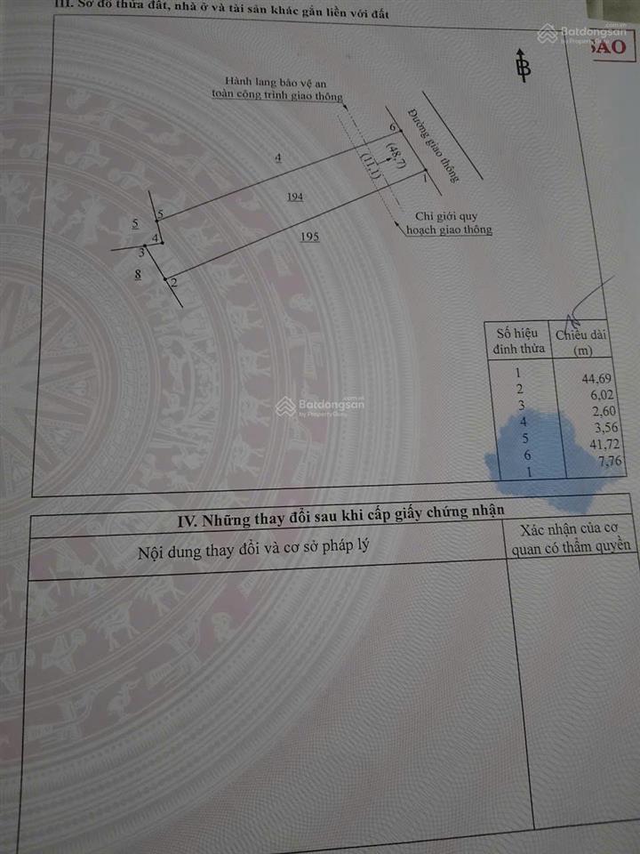 Bán lô đất mặt tiền đường nhựa dt761,dân cư ở đông đúc,chỉ với giá 1 tỷ