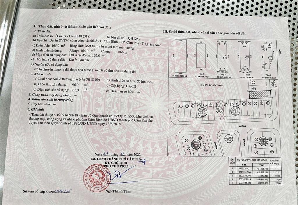 Bán căn shophouse rộng nhất vincom cẩm phả  quảng ninh