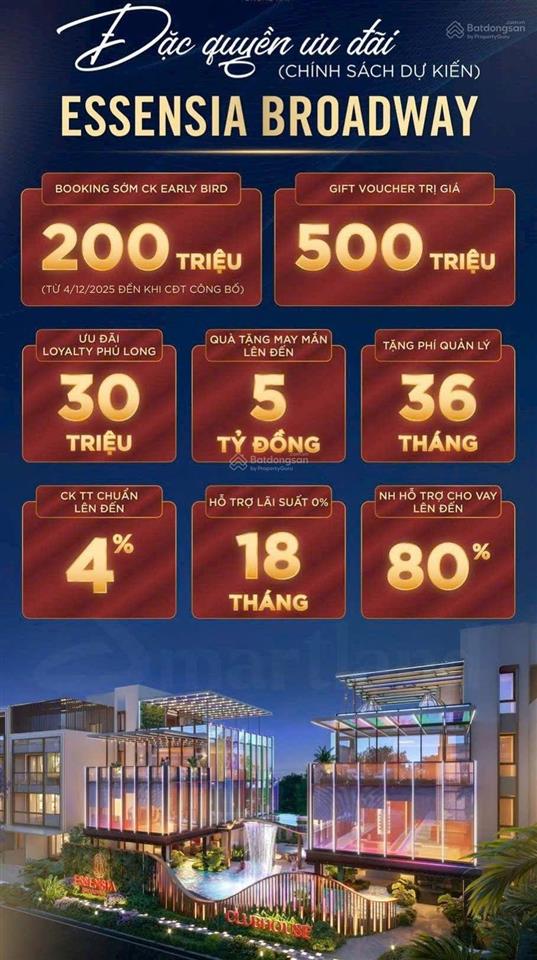 Bán nhà phố liền kề mặt tiền nguyễn hữu thọ essensia broadway, 146m2, 4pn, 6wc  ưu đãi booking sớm