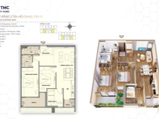 Bán gấp căn hộ 3pn, 2wc, 84,9m2 tại tmc smart home, nguyễn đình tứ, bắc từ liêm, hà nội