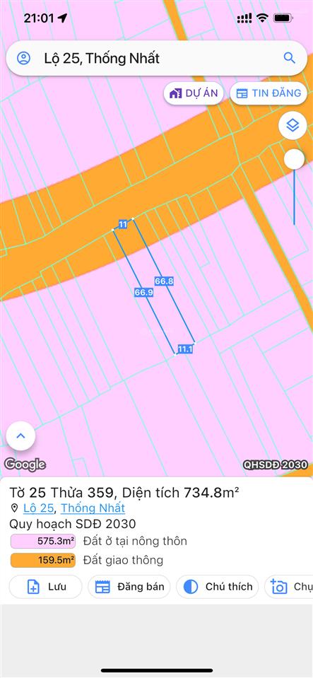 Chính chủ gửi bán lô đất 11m mặt tiền đt 769 nằm ở vị trí đắc địa đối diện phòng khám quốc tế