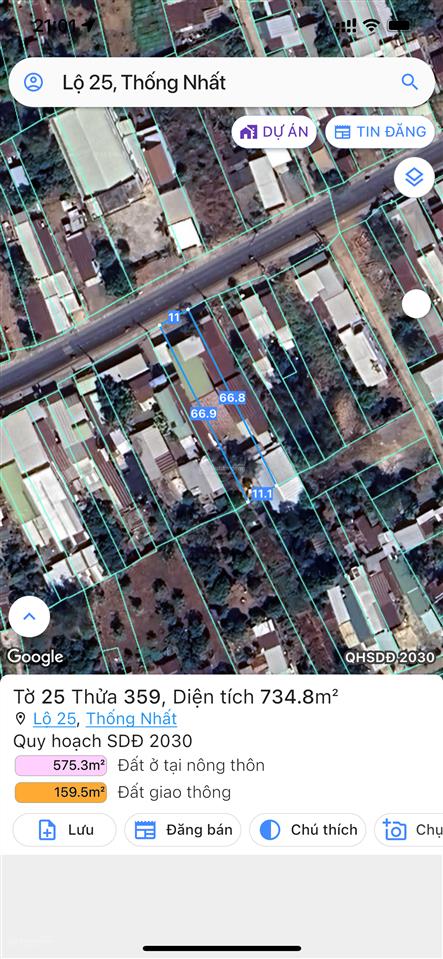 Chính chủ gửi bán lô đất 11m mặt tiền đt 769 nằm ở vị trí đắc địa đối diện phòng khám quốc tế