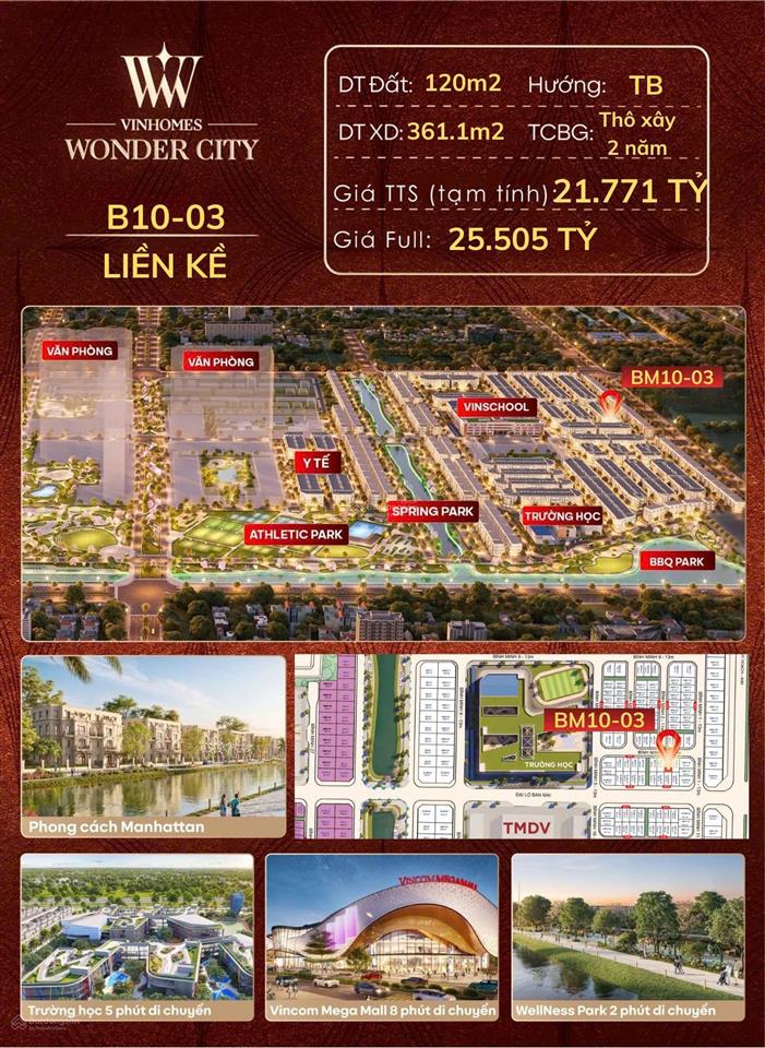 Nhỉnh 19 tỷ, siêu phẩm giãn xây bm10 05 vinhomes wonder city, giá rẻ nhất bình minh còn sót lại