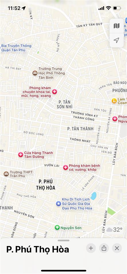 Bán đất hiếm tân phúdt 150m2 đường phú thọ hoà giáp tân bìnhngang 7.4m chỉ nhỉnh 10 tỷ hẻm 6m