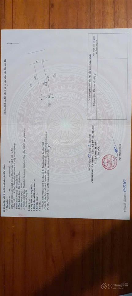 Chính chủ bán đất trục chính thôn 7  tân xã, thạch thất, hà nội