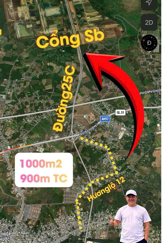 7 lô đất chính chủ mặt tiền đường hương lộ 12, đường bà ký ngay cổng sân bay long thành