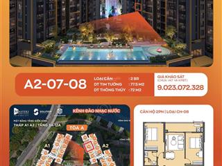 Căn hồ bơi tháp a2  2pn khu masteri park place tại the global city chỉ 7,83 tỷ