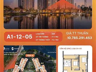 Còn duy nhất căn 2pn view sông siêu đẹp giá chỉ 9tỷ363, giá trực tiếp cđt, chiết khấu 15%