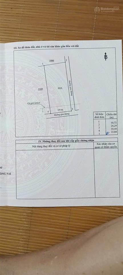 Bán đất hai mặt tiền tại an viễn, trảng bom, đồng nai, 3.5 tỷ, 254.6m2, sổ đỏ chính chủ