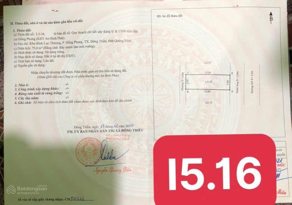 Chính chủ bán ô đất kđt an bình phát  giá đầu tư!