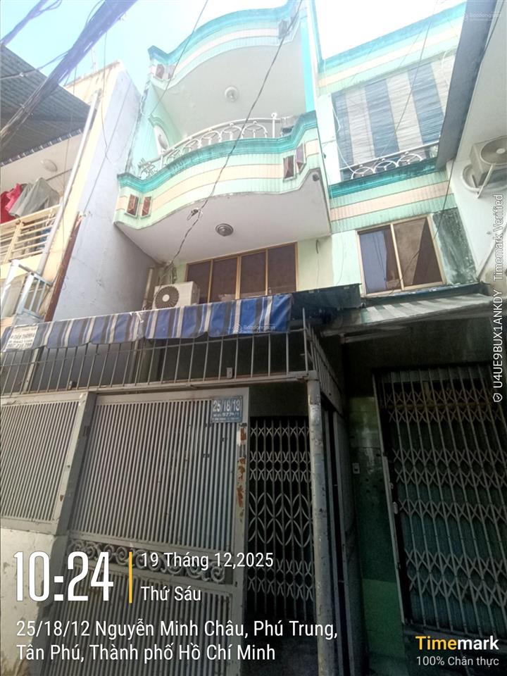 25/ nguyễn minh châu, phường phú trung quận tân phú dt 7m6x16m 1 trệt 2 lầu 4pn 5wc. giá 7,3 tỷ tl