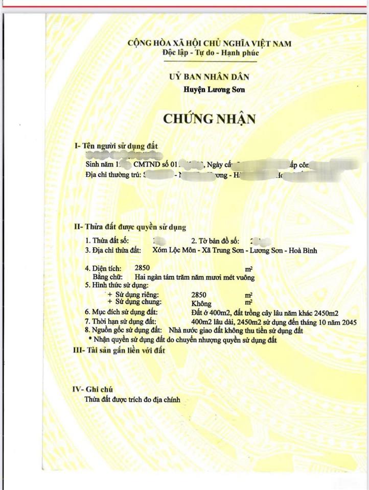 Lương sơn hòa bình đất xưởng xe công lô góc mặt tiền 120m, gần đường hcm giá rẻ