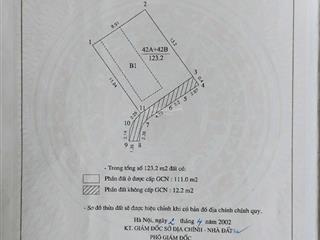 Bán đất ngõ 49 triều khúc, thanh xuân dt 111m2, mặt tiền 9.8m, ô tô đỗ, giá 19.8 tỷ ( 178tr/m2)