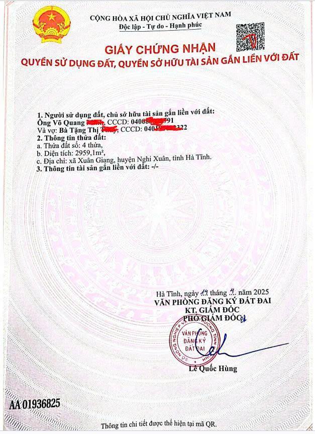 Bán đất nông nghiệp trên đảo xuân giang, huyện nghi xuân, hà tĩnh