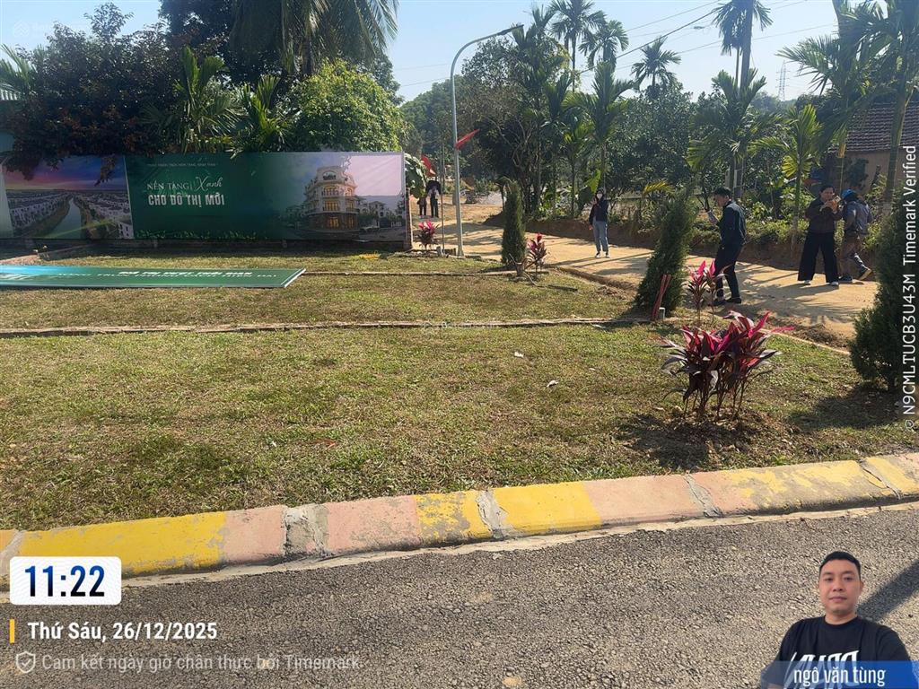 Thị trấn ba hàng đồi  lạc thuỷ 163m2 full thổ cư  mặt tiền 15.5m giá chỉ 2,16tỷ ô tô vào tận đất