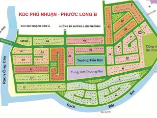 Những nền đẹp nhất dự án giá 2,3 tỷ/1nền còn sót lại của dự án kdc phú nhuận, phước long b, dt 75m2