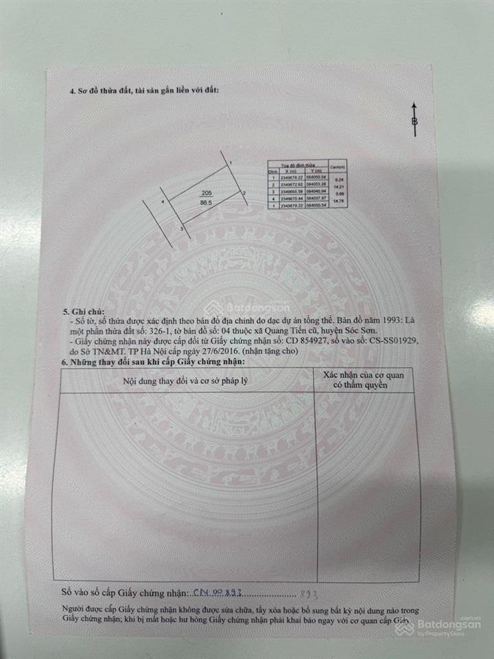 Bán nhà  xuân bách  nội bài  87m2  4,2 tỷ  đường thông ô tô