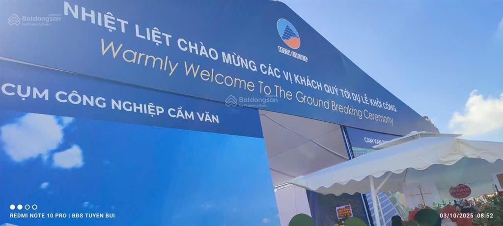 Diện tích 77,5 m2  2 mặt tiền  nằm sát cổng khu công nghiệp cẩm văn quốc tuấn  hướng đông nam