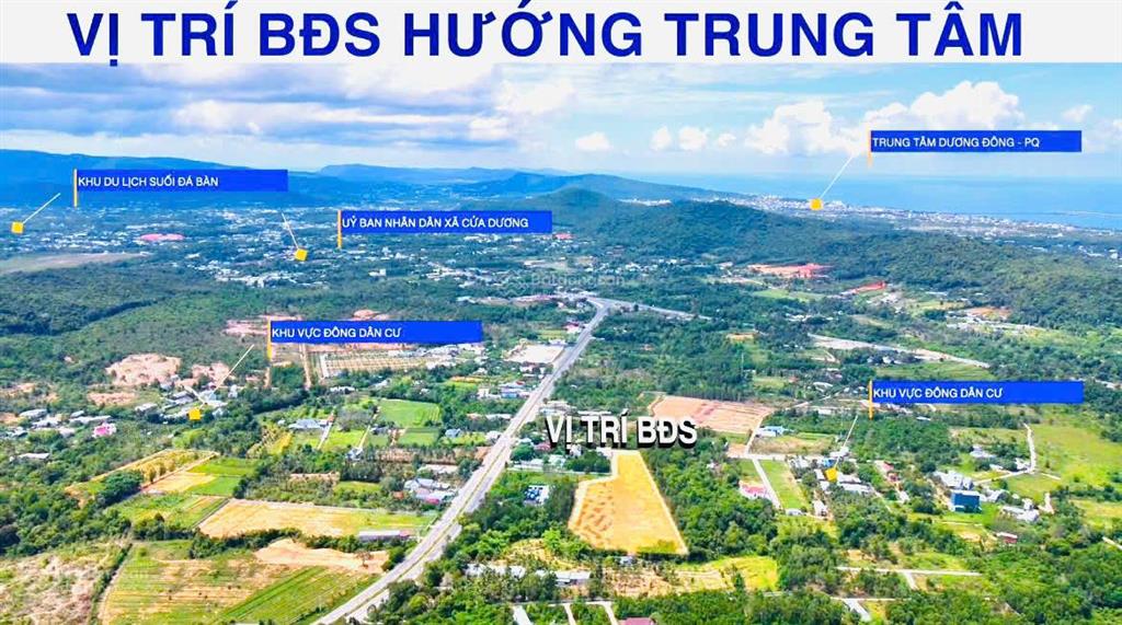 Bán nền đất cách mặt đường nguyễn trung trực 100m, cửa dương, phú quốc  500m2  1.x tỷ