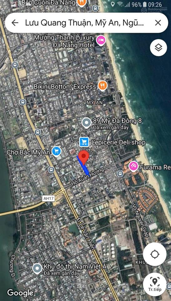 Vip biển! bán đất tặng biệt thự 2 tầng 645m2 67,66 tỷ  mt lưu quang thuận  q. ngũ hành sơn