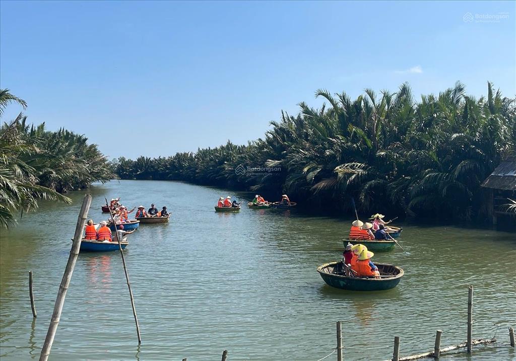 Bán đất làm nhà vườn gần hội an 1.448m², không gian sông nước bao quanh, ô tô vào tận nơi, sổ hồng