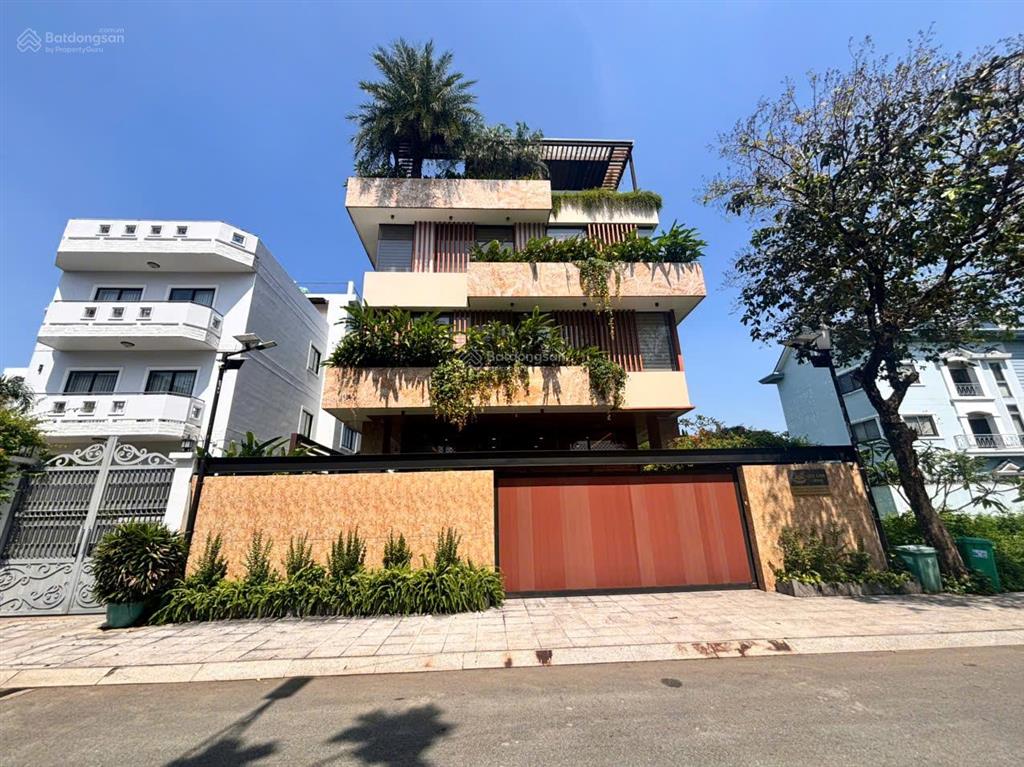 Bán biệt thự trần não, an khánh, thủ đức  dt 11x30m  hầm 5 tầng  180tr/th  giá 62 tỷ