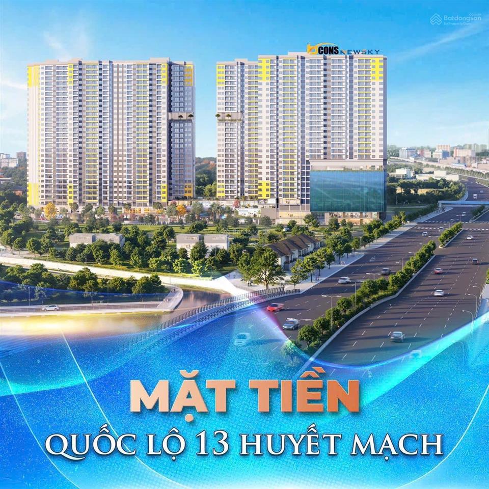 Sở hữu căn hộ bcons newsky mặt tiền ql13  nhận ngay vàng 9999