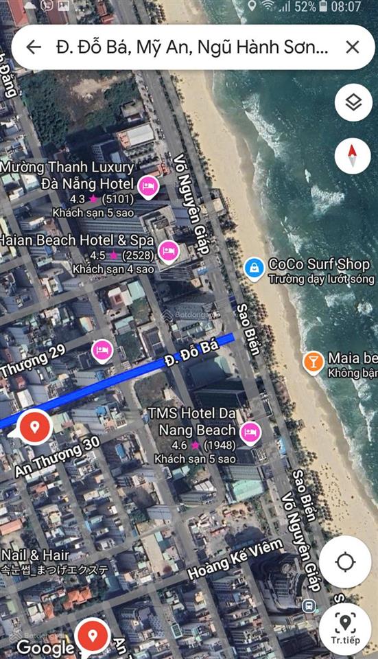 Vip biển! bán cặp đất tặng nhà 320m2 61,69 tỷ  mt đỗ bá  q.ngũ hành sơn