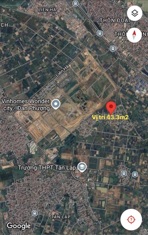 Bán gấp đất đan phượng 43.3m²  2 mặt tiền  ô tô đỗ cửa  gần ngay vinhomes, tiềm năng tăng giá