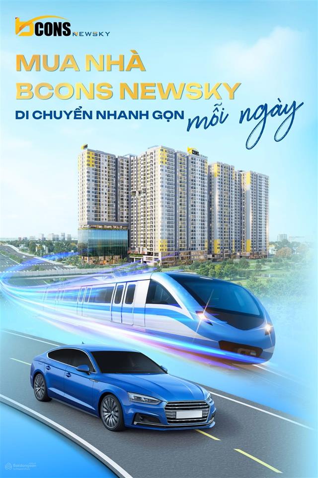 Điểm rơi hạ tầng  ngay trạm metro  bcons newsky  mặt tiền ql13  hàng trực tiếp cđt bcons