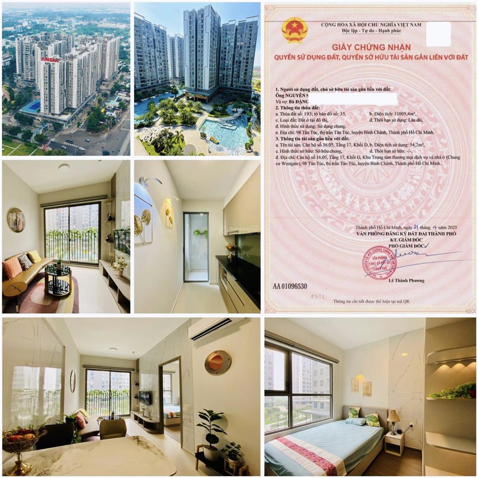 Sổ hồng bán căn 59m2 2pn 2wc tháp d view hồ bơi + sẵn gói nội thất westgate  ngay 0932 159 ***