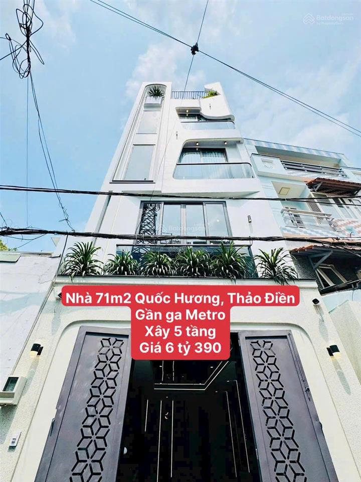 Nhà 71m2 quốc hương gần thảo điền pearl, xây 1 trệt 3 tầng đúc. hẻm to thoàng, sổ sẵn giá 4 tỷ 390
