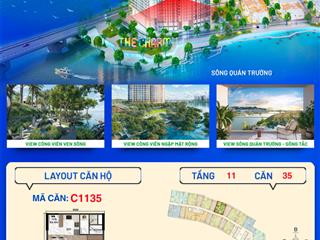 C1135 1pn+ tầng 11 the charm charmora city giá 5 tỷ 621 triệu (giỏ hàng không chênh giá gốc cđt)