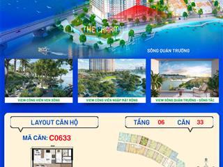 C0633 1pn+ tầng 06 the charm charmora city giá 5 tỷ 414 triệu (giỏ hàng không chênh giá gốc cđt)