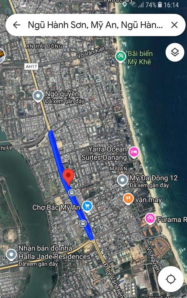 Siêu vip! bán đất 665m  79,19 tỷ  mt ngũ hành sơn  q. ngũ hành sơn