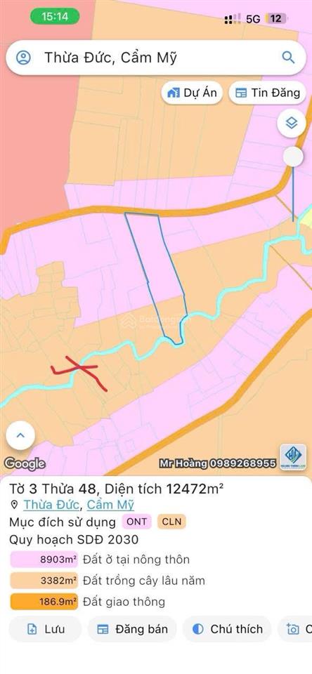 Hàng hiếm tại bán đất hương lộ 10, 15 tỷ, 12471m2, cẩm mỹ lộ 10, 15 tỷ, 12471 m2, cẩm mỹ, đồng nai