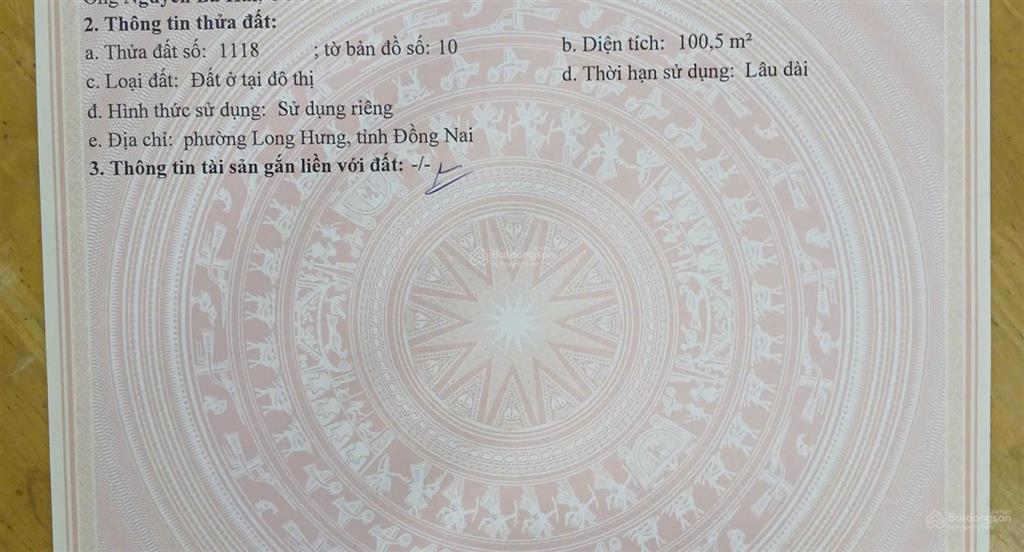 Tôi cần bán gấp lô đất đông nam công viên khu 2.
