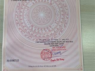 Bán đất 109m2 full thổ cư  lõi trung tâm dương đông  phú quốc