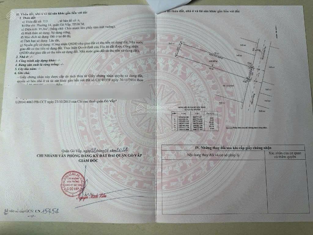 Hot hotđất nở hậuhẻm 5mdt 96m2 lê văn thọ gv giá chỉ hơn 6tỷ
